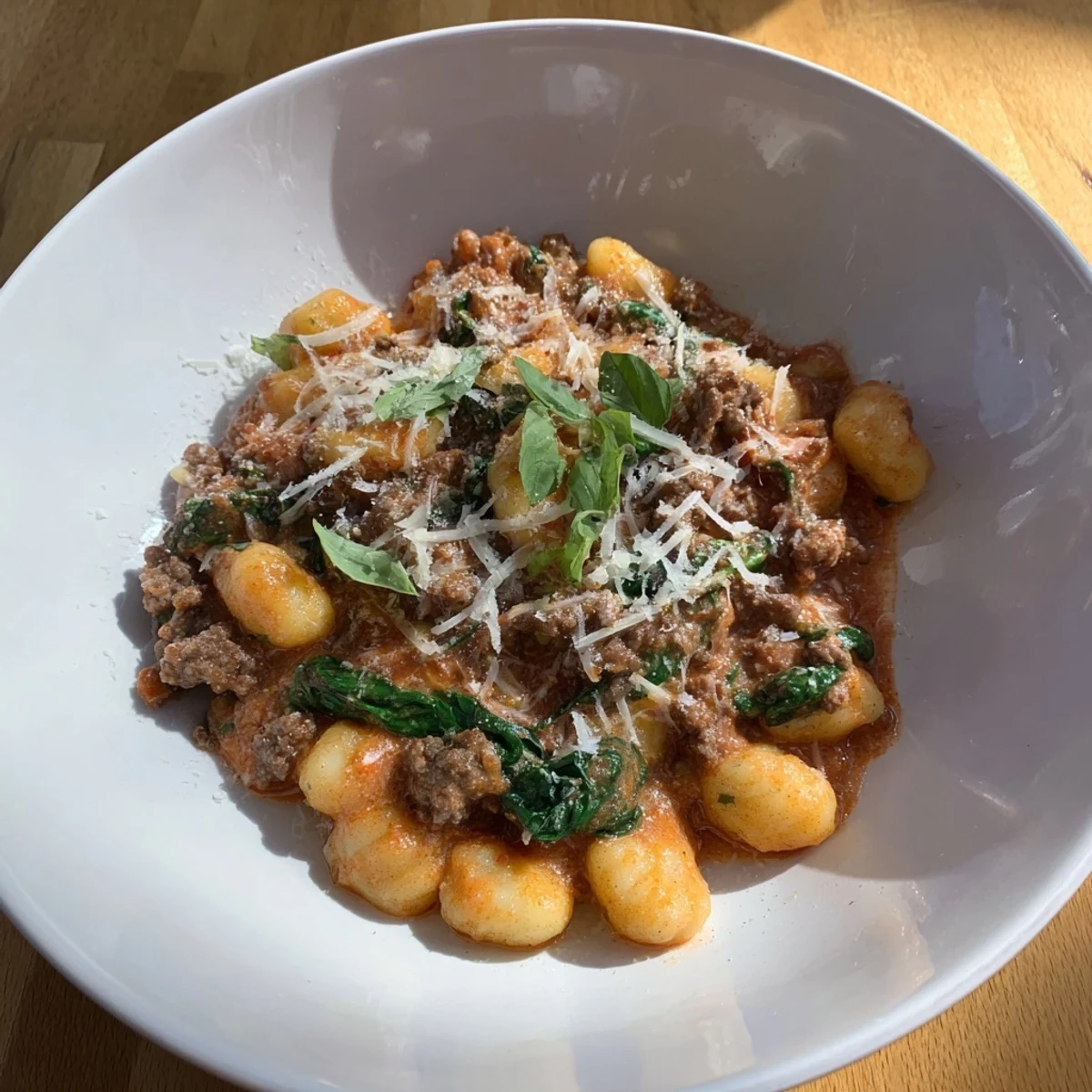 Golden, pillowy gnocchi cooked in a luscious sauce with Italian sausage: Creamy Tomato Gnocchi.