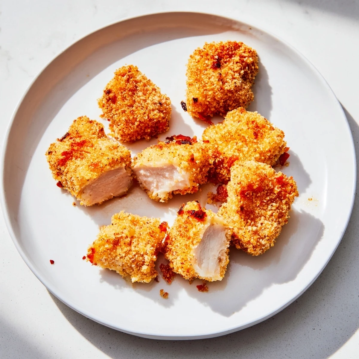 Air fryer basket overflowing with delicious, homemade Air Fryer Un-Fried Chicken Nuggets, ready to enjoy.