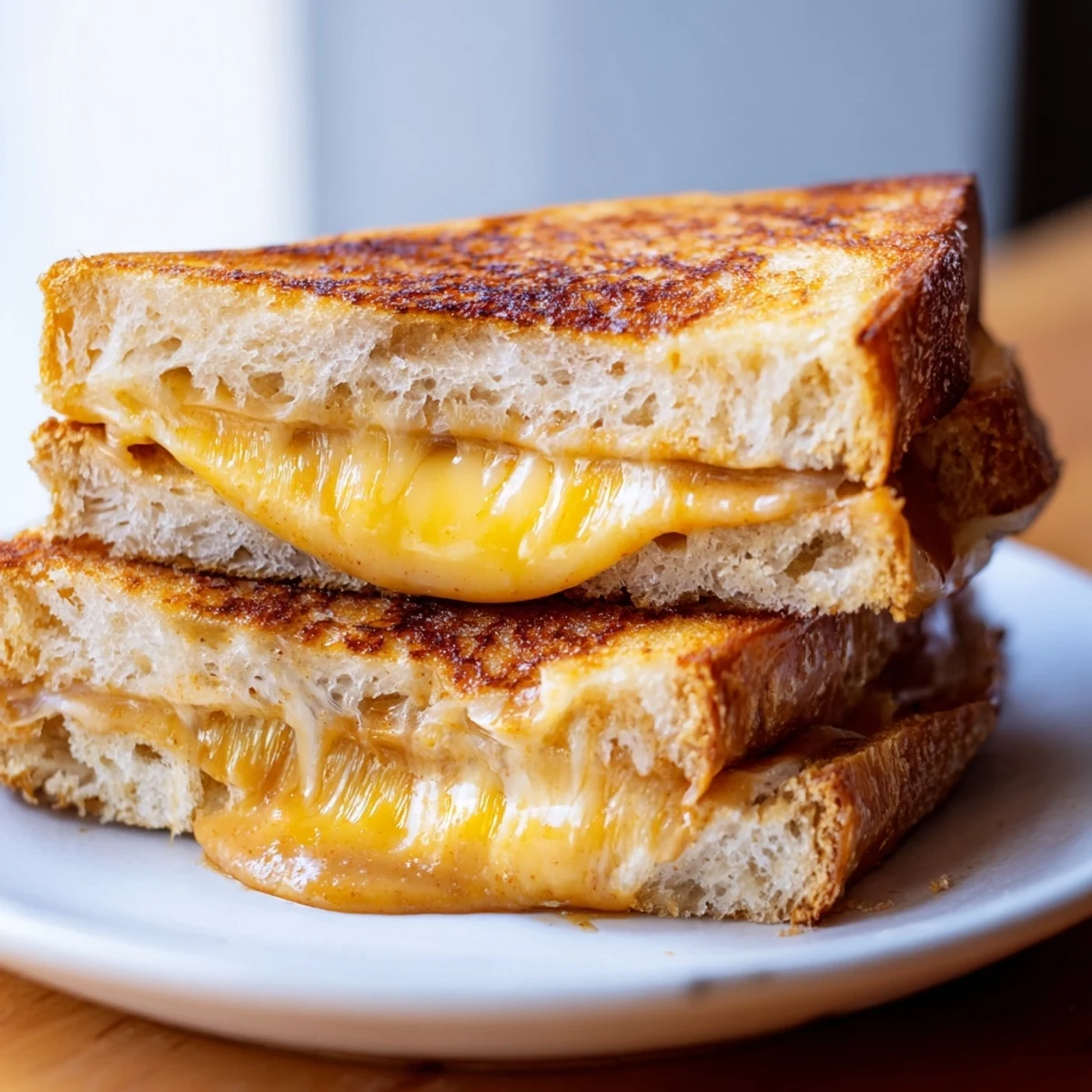 Golden and gooey Honey Chipotle Butter Grilled Cheese: a spicy, sweet, and cheesy sandwich masterpiece.