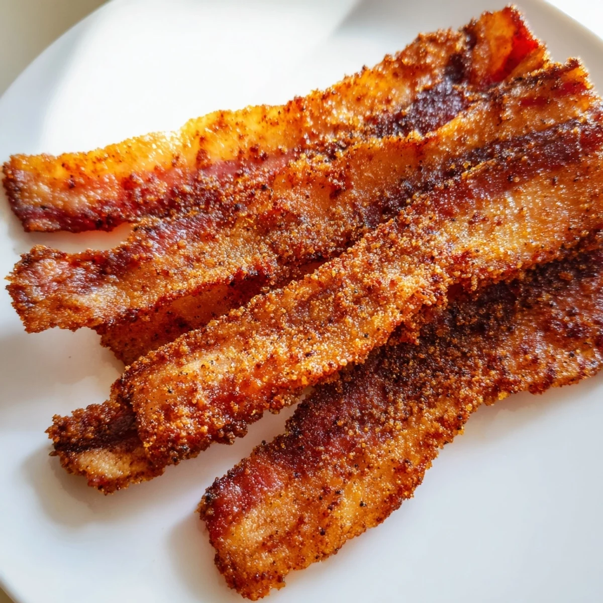 Irresistibly caramelized Snoop Dogg Billionaire Bacon with crispy edges, ready to enjoy as a flavorful snack.