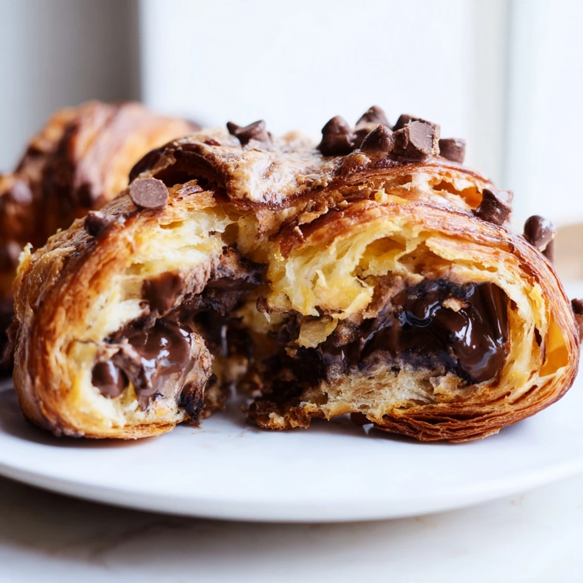 Irresistible Viral Crookies, baked to perfection, combining buttery croissant and chocolate chip cookie goodness.