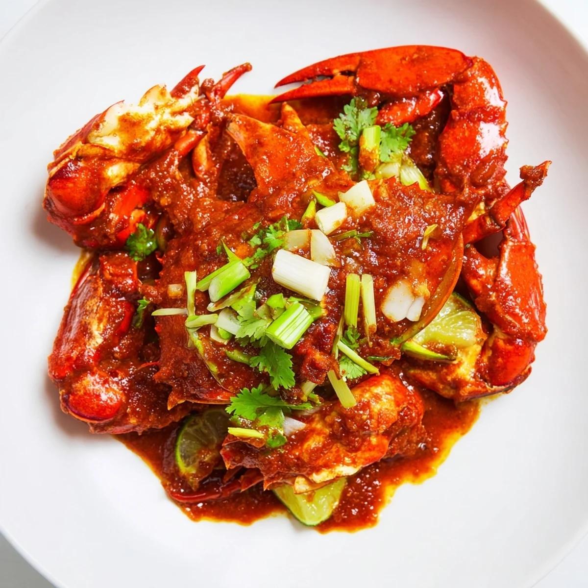 Singaporean chili crab dish