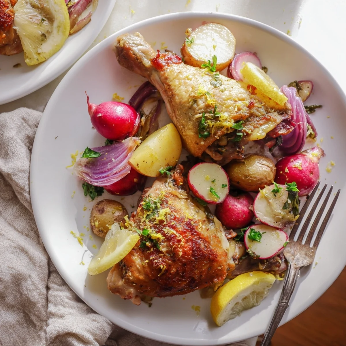 Serve this easy sheet pan dinner straight from the oven for a colorful, gluten-free weeknight meal.