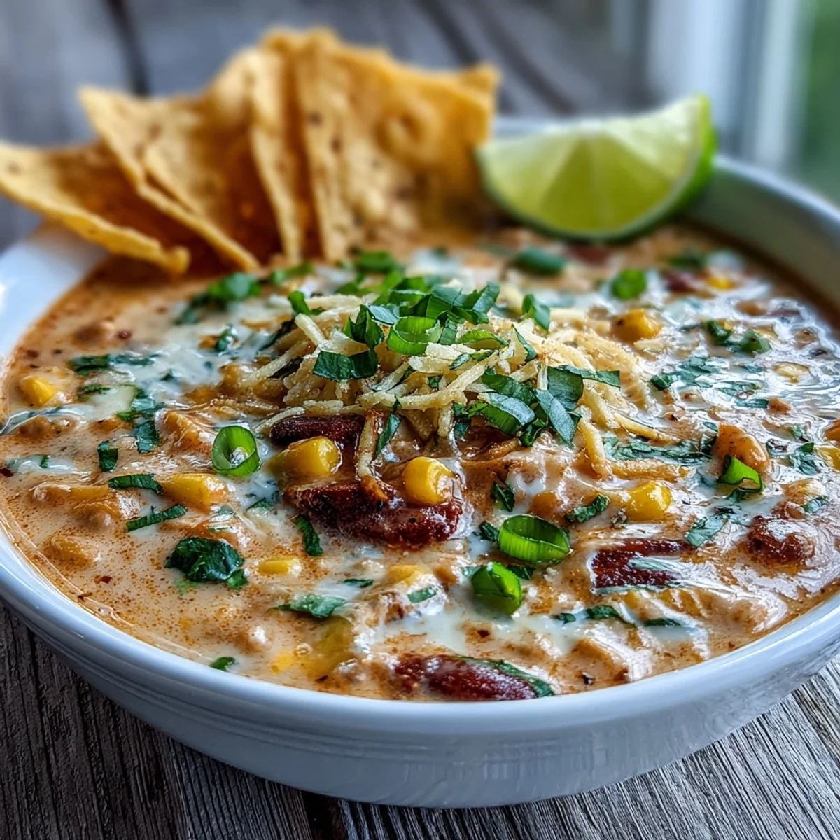 Creamy Taco Soup simmering in a pot, featuring ground beef, tomatoes, and melted cheddar for a cozy Tex-Mex meal.