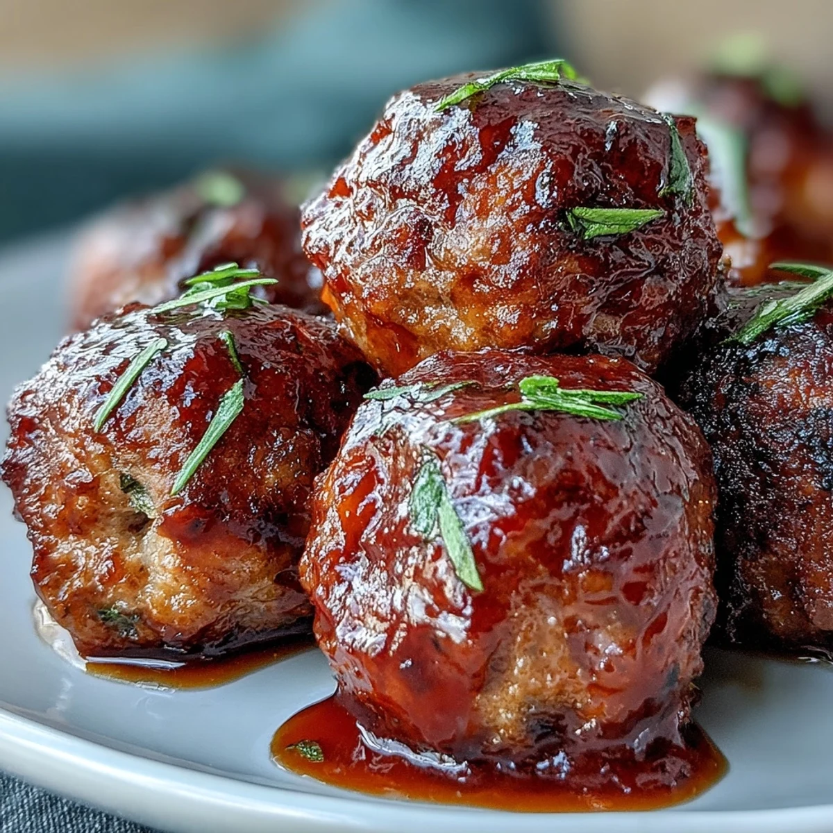 Tender Slow Cooker Peach Glazed Meatballs, coated in a glossy peach-chili sauce, are ready for a party appetizer platter or a quick weeknight meal.