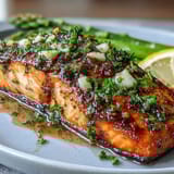 Garlic Butter Salmon Asparagus