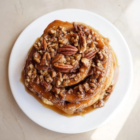 Warm, tender Pecan and Honey Sticky Buns with sticky caramel; a decadent dessert with pecan topping.