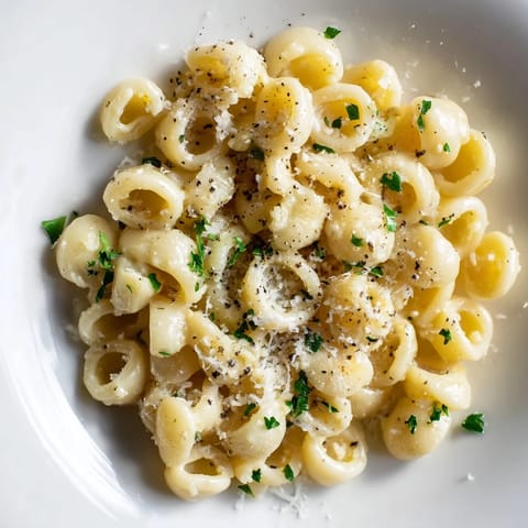 Creamy Garlic Butter Ditalini