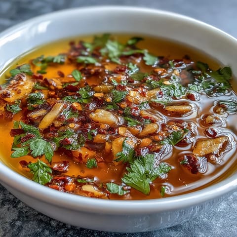 2. Aromatic garlic, ginger, and fresh herbs blend with chili-infused oil for a vibrant, spicy condiment bursting with flavor.