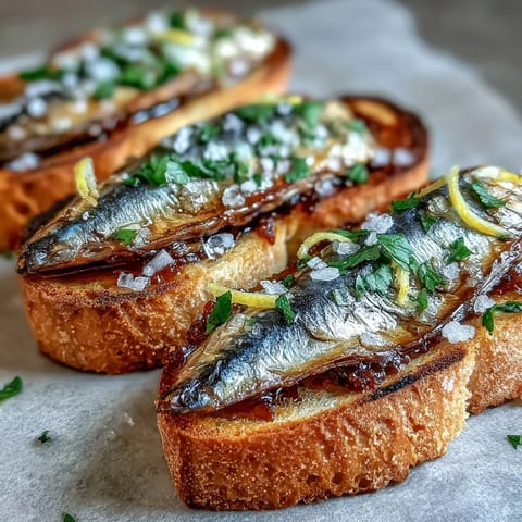 Crostini with Sardines Lemon