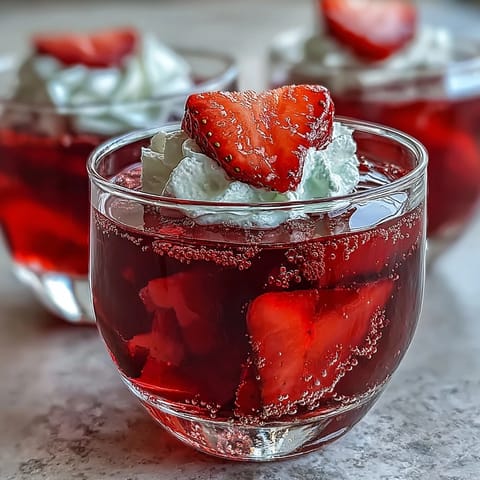 Valentine Strawberry Champagne Shots