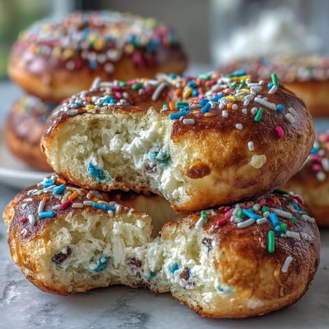 Rainbow Sprinkle Birthday Bagels