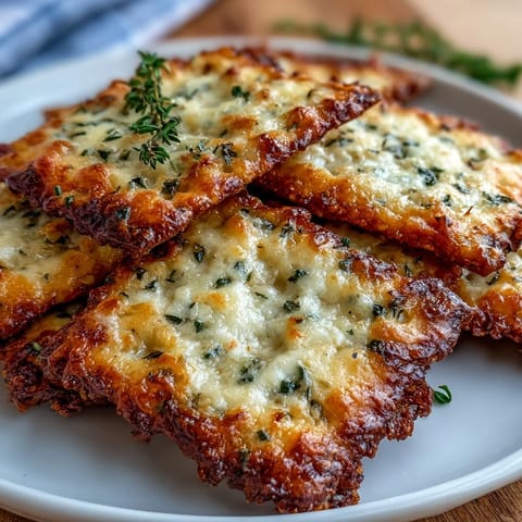Delicious cheese and herb crackers baked golden and crisp, perfect for pairing with dips or enjoying as a savory snack.
