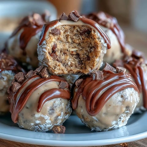 Wholesome no-bake peanut butter oat bites with mini chocolate chips, ready to enjoy as a quick and healthy snack.