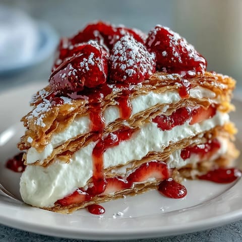 Strawberry Crepe Cake Layers