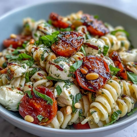 Summer Caprese Pasta Salad Basil