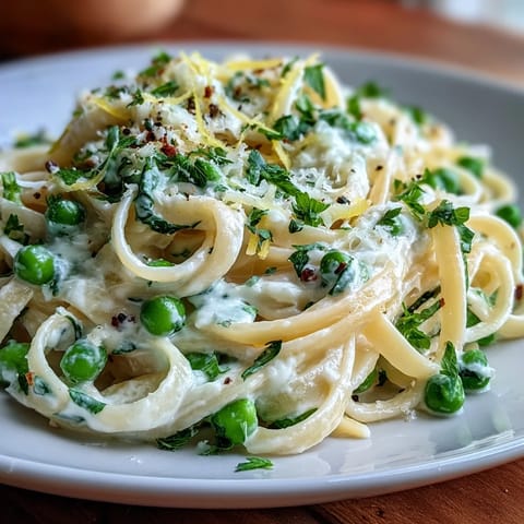 Spring Pasta Ricotta Lemon Peas