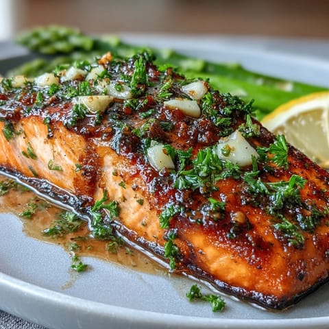 Garlic Butter Salmon Asparagus