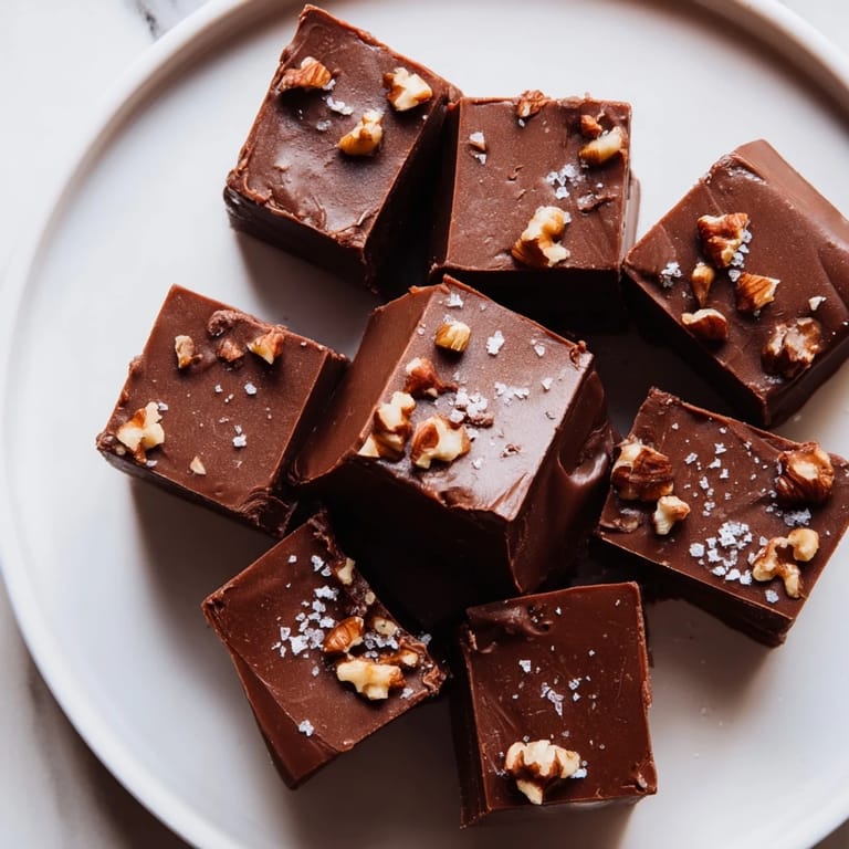 Delicious, easy chocolate fudge squares, ready to eat after chilling, a perfect homemade treat.