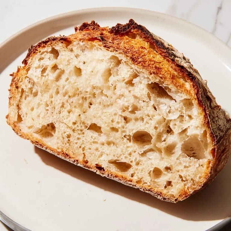 Picture a fluffy, airy The Best Easy No-Knead Bread, perfect for dipping in olive oil.