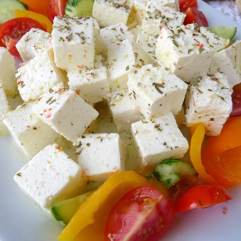 A beautifully arranged Sun-Drenched Patio with Mediterranean appetizers, ready to be enjoyed outdoors.