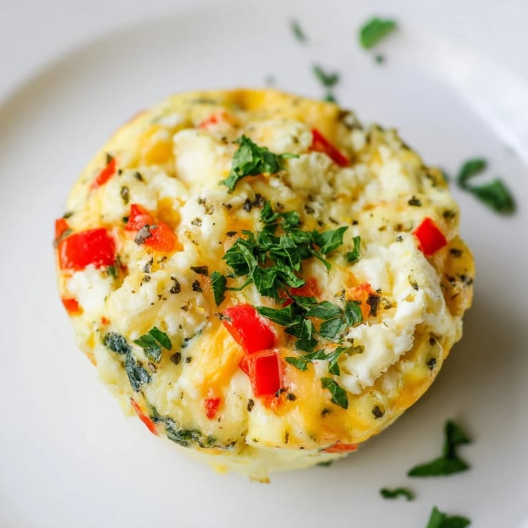 A close-up of savory Mini Crustless Quiches, showing fluffy egg texture and vibrant spinach.