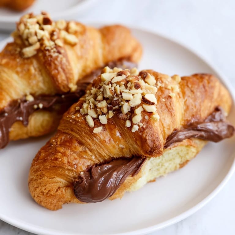 Enjoy the delicious air-fried finish on these amazing 3-Ingredient Nutella Croissants, perfect with coffee or milk.