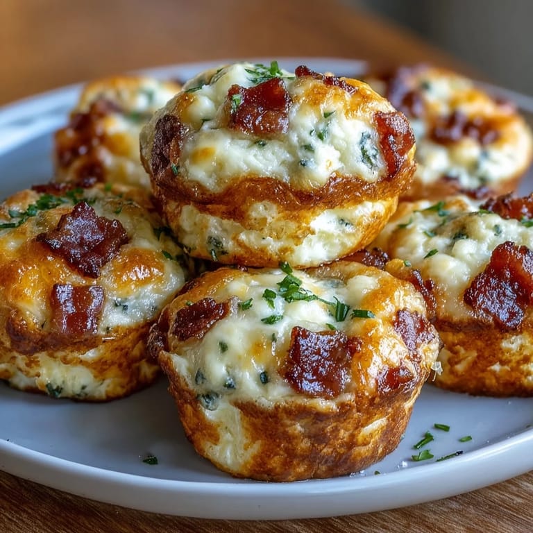 A close-up shows Ranch Bacon Breakfast Egg Bites on a white plate, garnished with fresh chives and a side of tangy ranch dip.