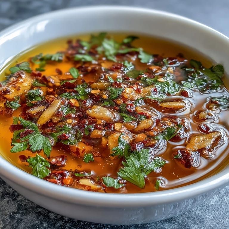 2. Aromatic garlic, ginger, and fresh herbs blend with chili-infused oil for a vibrant, spicy condiment bursting with flavor.