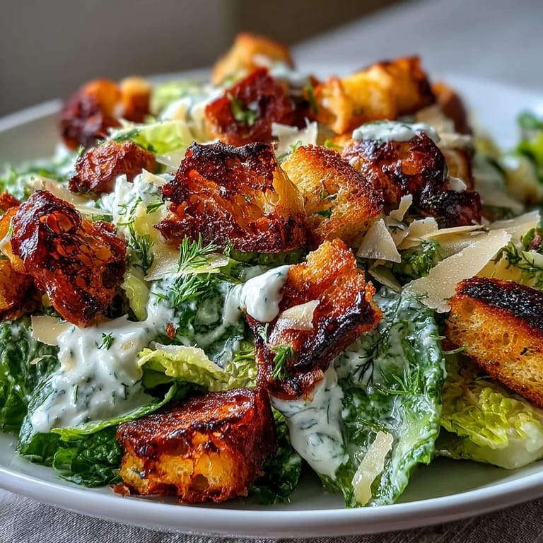Romaine lettuce tossed in homemade Caesar dressing, crowned with warm sourdough croutons and shaved cheese.