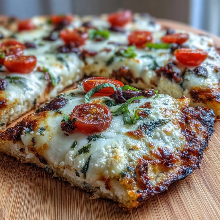 Easy low-carb cottage cheese flatbread pizza featuring a tender, cheesy crust and classic Italian toppings, perfect for quick weeknight meals.