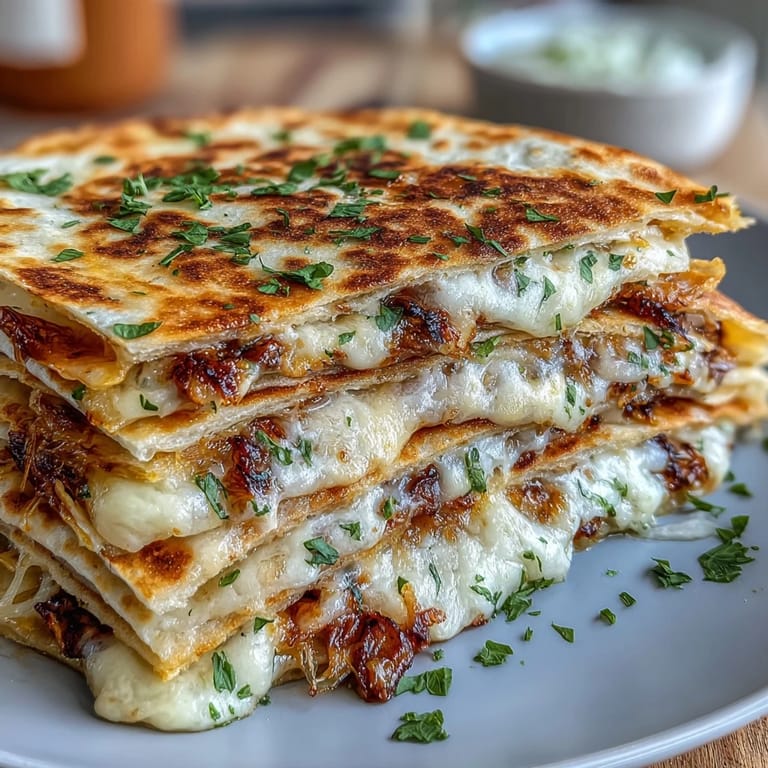 Golden, cheesy bunny quesadillas filled with bell peppers and corn, decorated with olives and carrots for a festive touch.